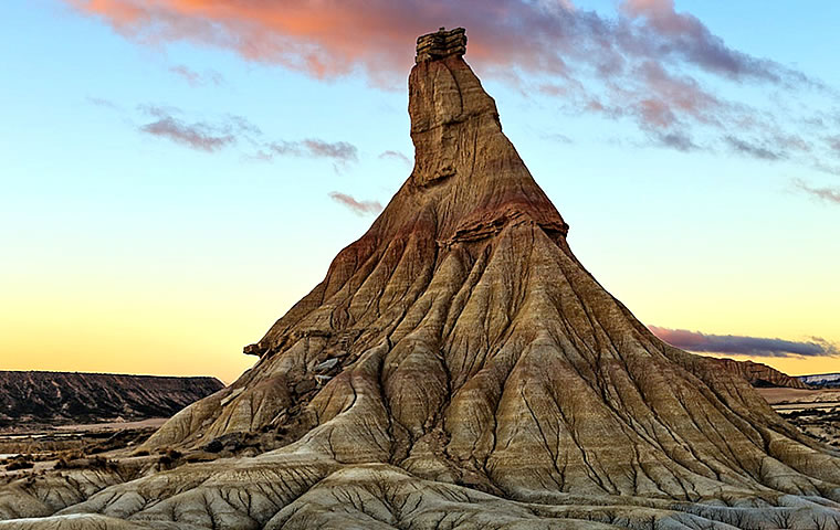 Desierto de la Bardena Blanca Castildetierra, formación de la Bardena blanca